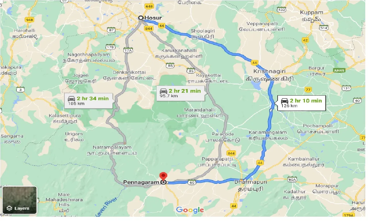 hosur-to-pennagaram-one-way