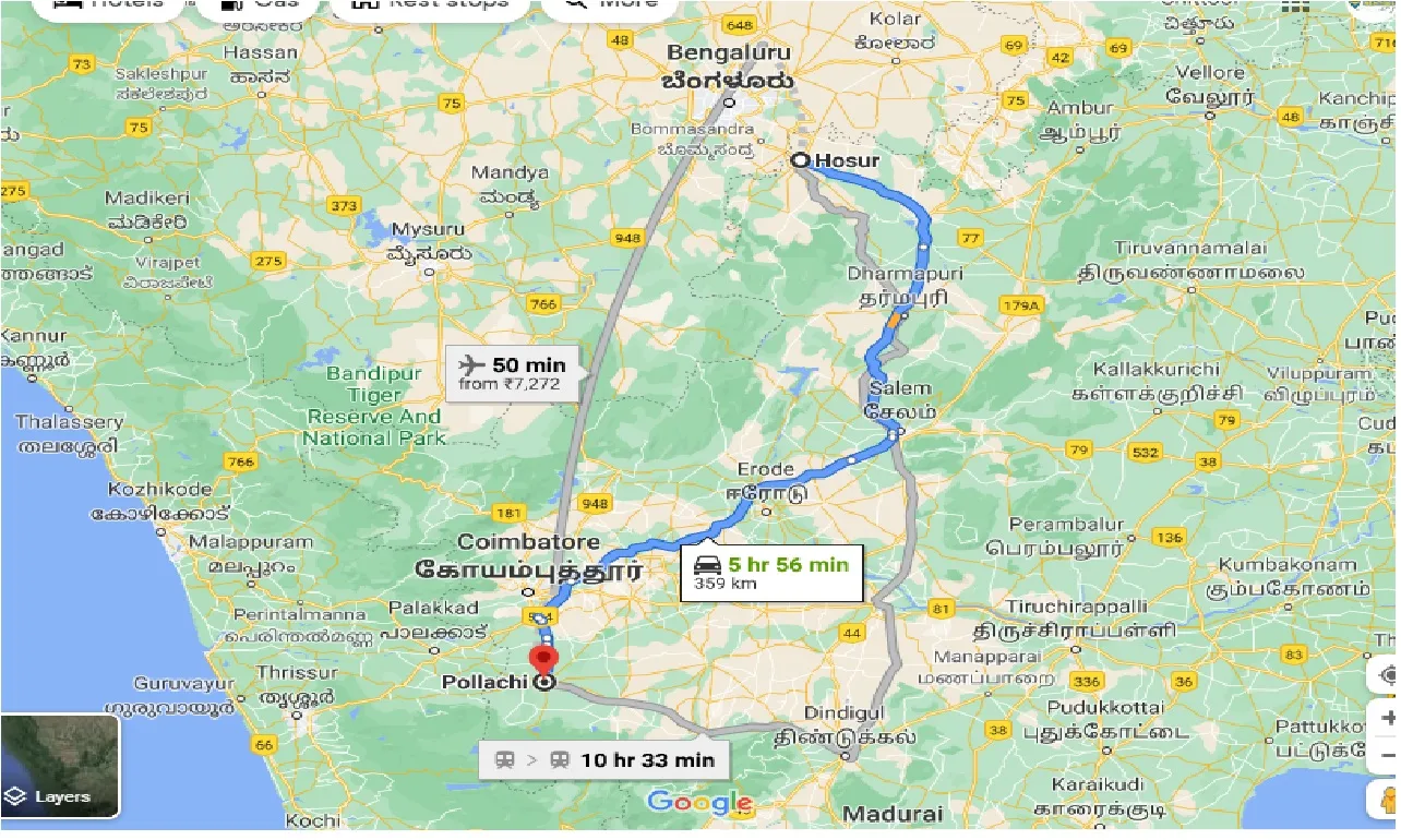 hosur-to-pollachi-taxi