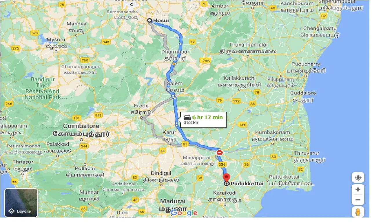 hosur-to-pudukkottai-one-way