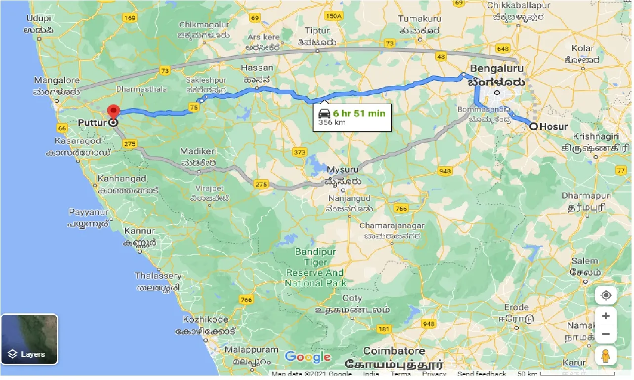 hosur-to-puttur-taxi