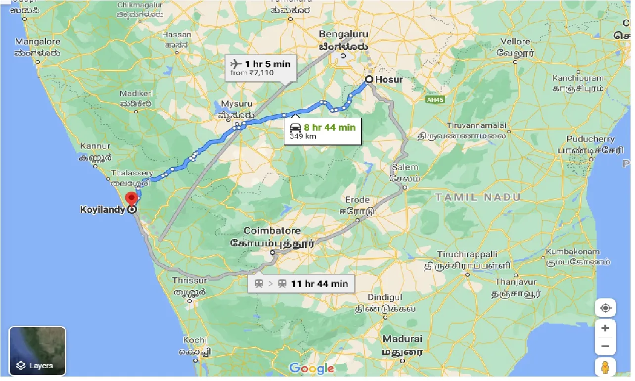 hosur-to-quilandy-taxi