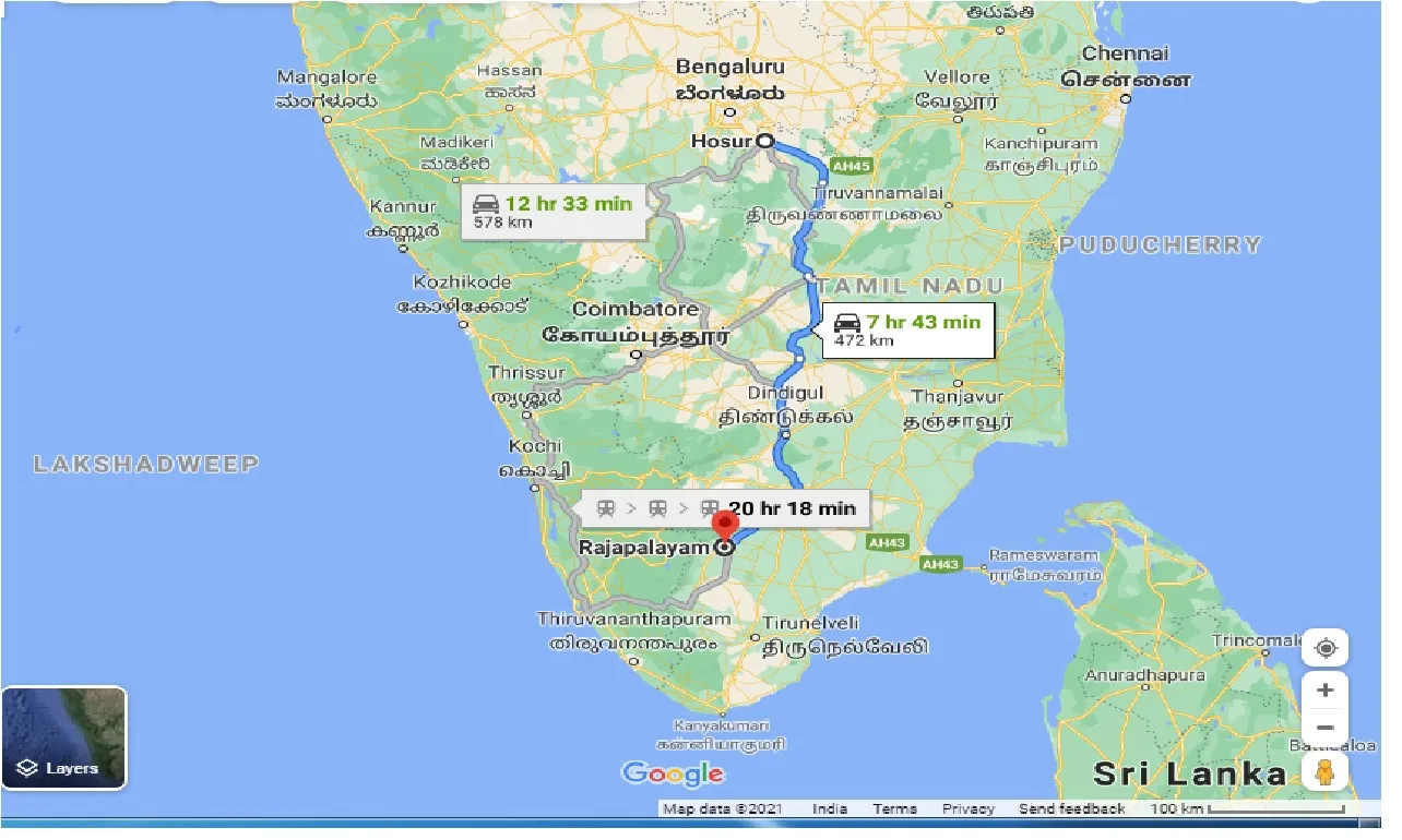 hosur-to-rajapalayam-one-way