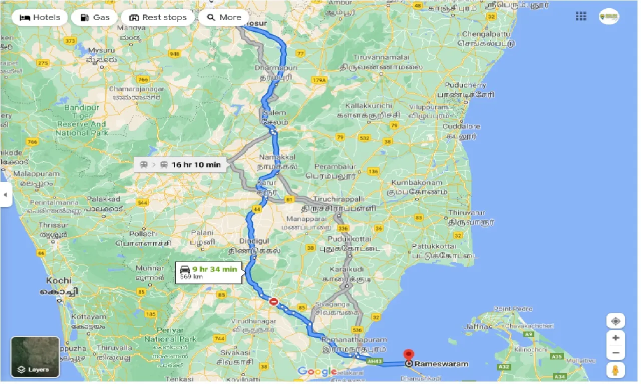 hosur-to-rameshwaram-one-way