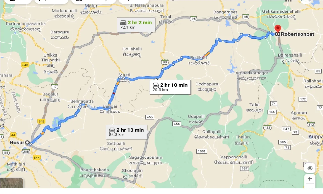 hosur-to-robertson-pet-one-way