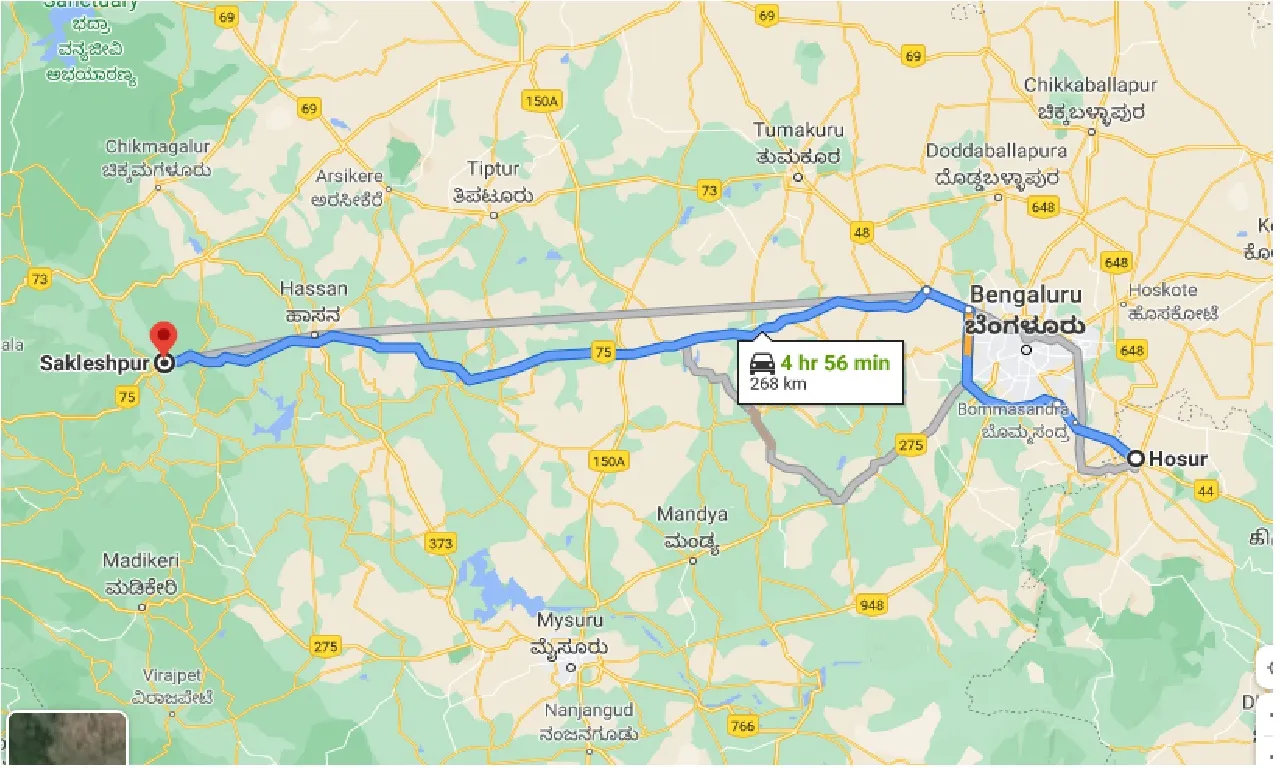 hosur-to-sakleshpur-one-way