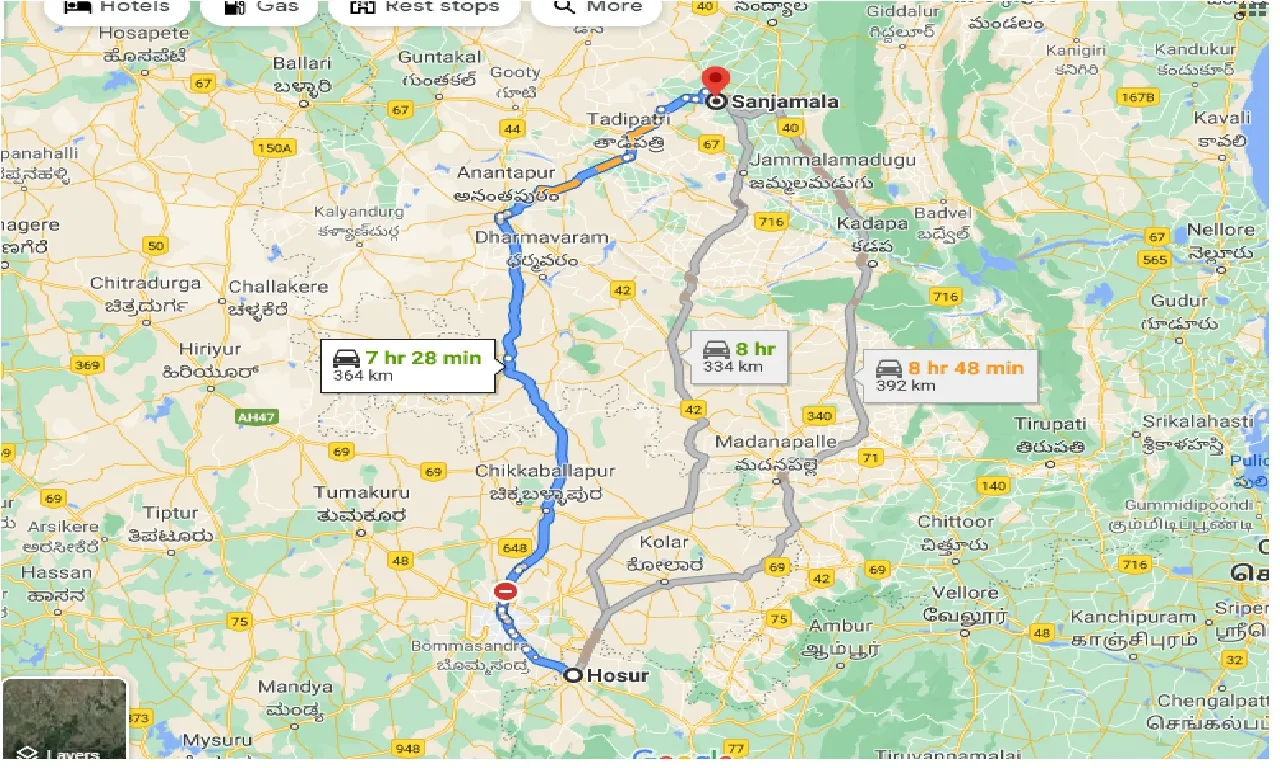hosur-to-sanjamala-taxi