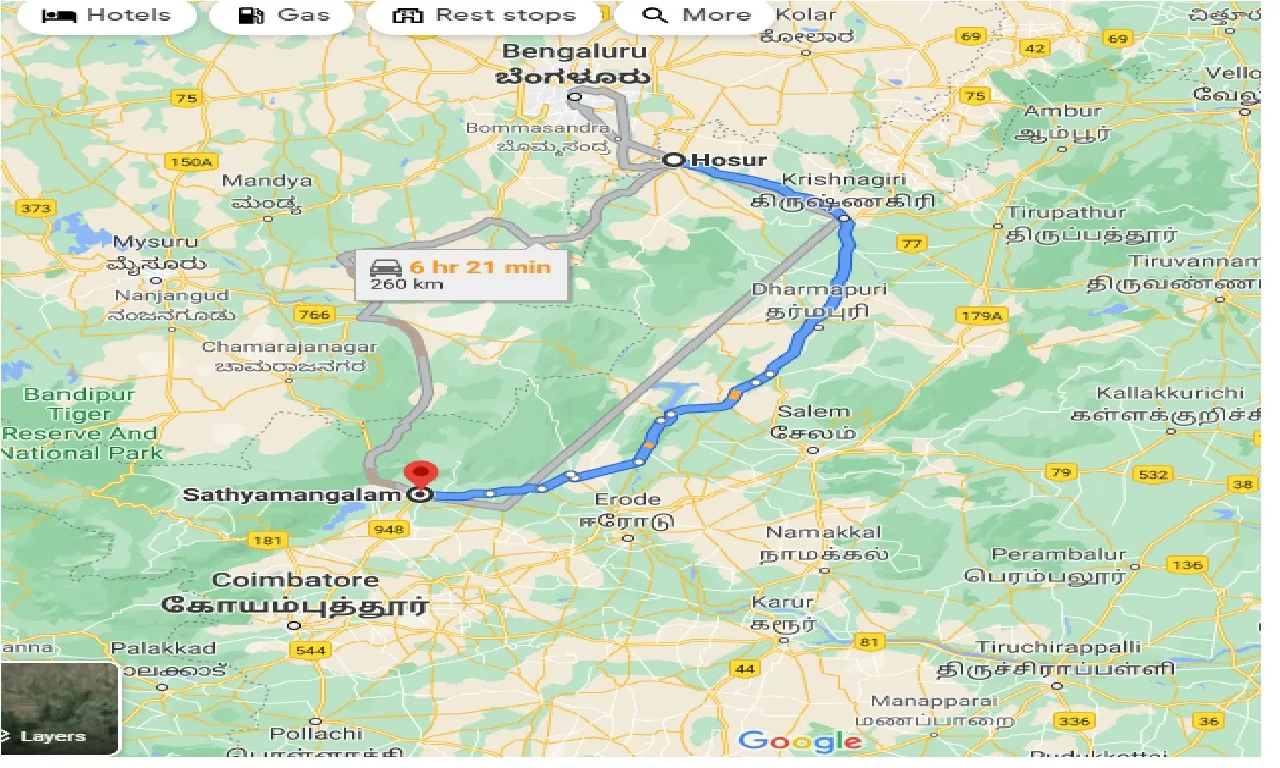 hosur-to-sathyamangalam-one-way