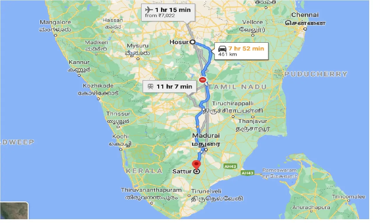 hosur-to-sattur-taxi