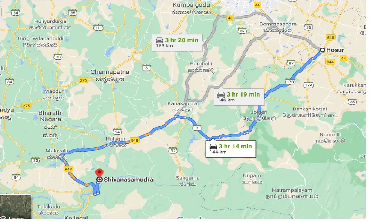 hosur-to-shivanasamudram-taxi
