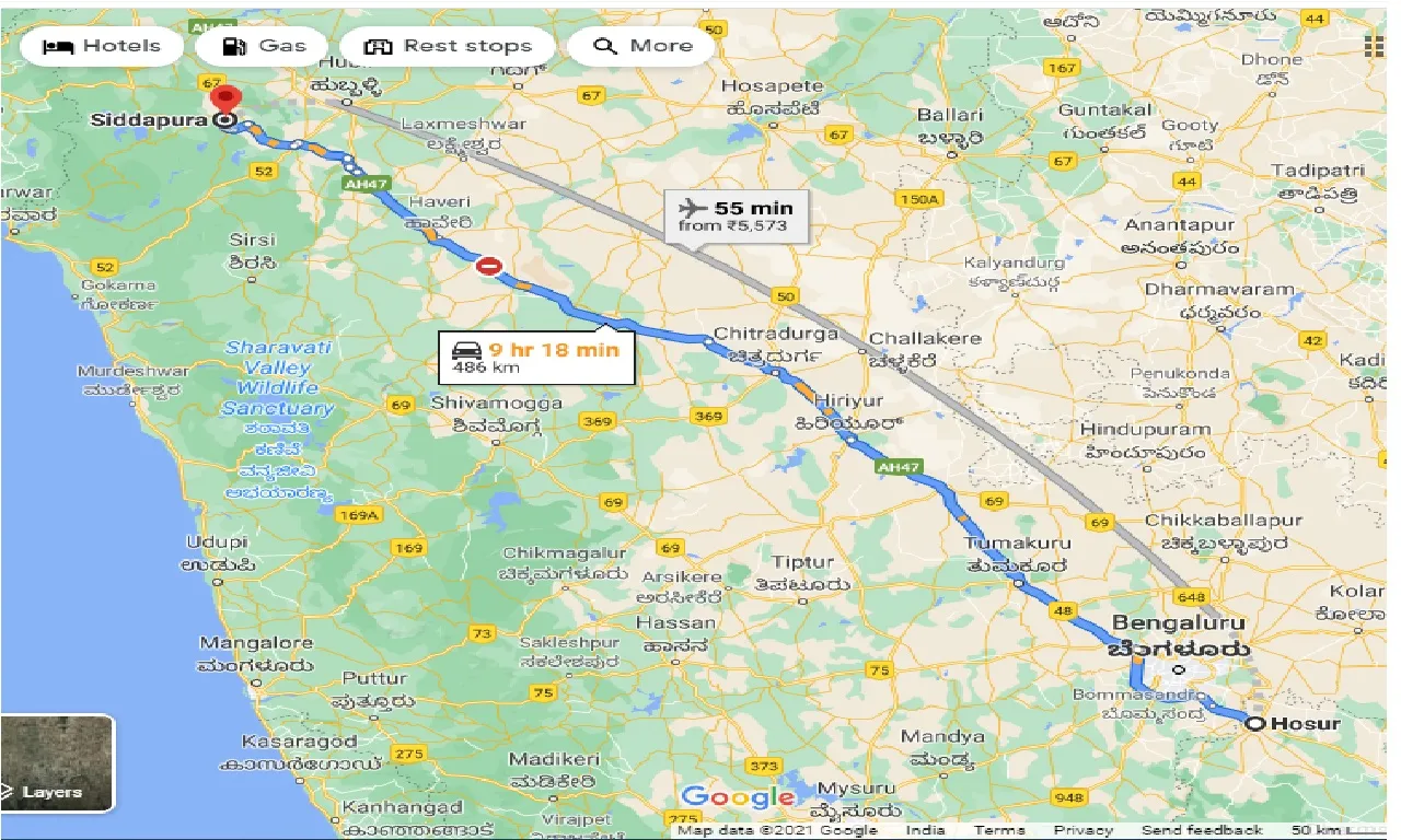 hosur-to-siddapur-one-way