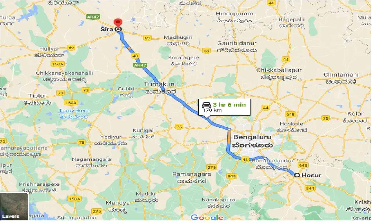 hosur-to-sira-taxi
