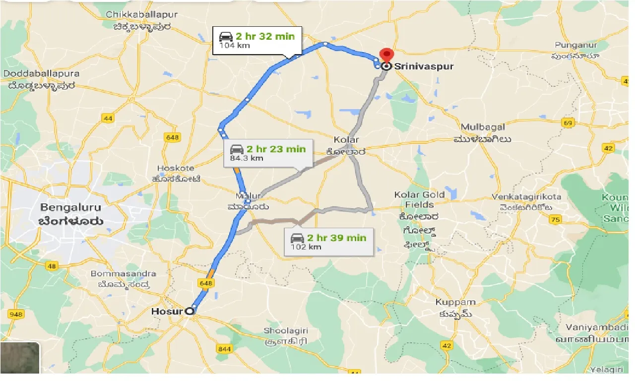 hosur-to-srinivaspur-one-way
