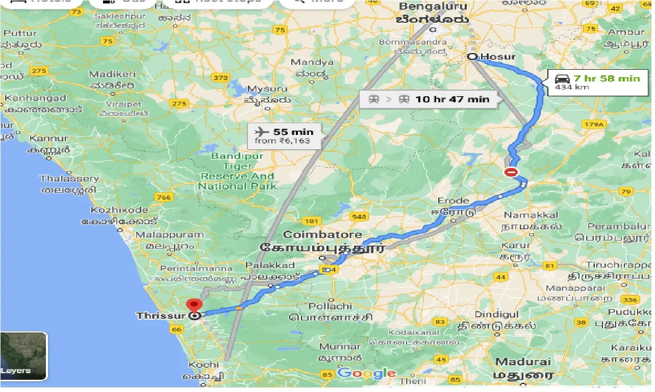 hosur-to-thrissur-taxi