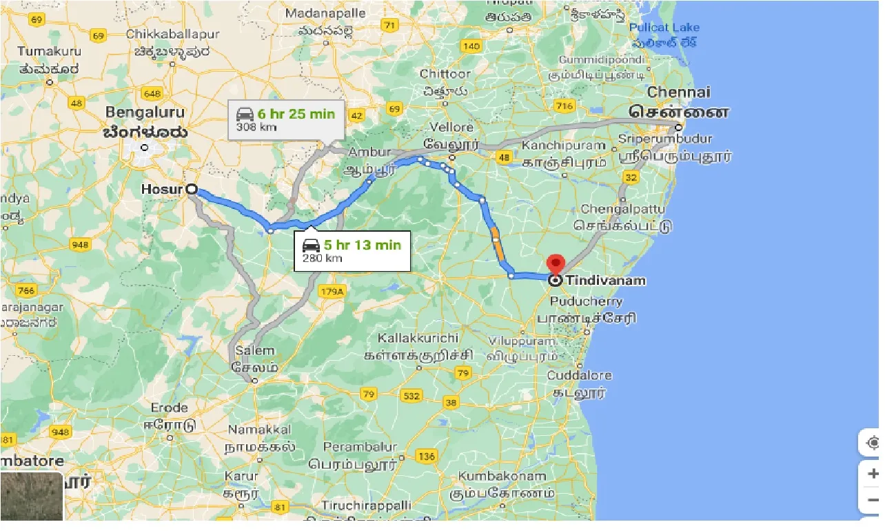 hosur-to-tindivanam-one-way