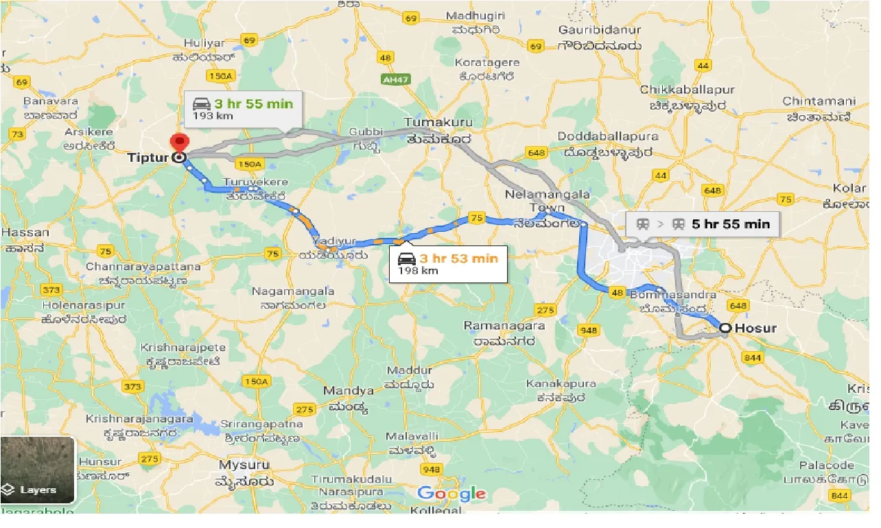 hosur-to-tiptur-taxi