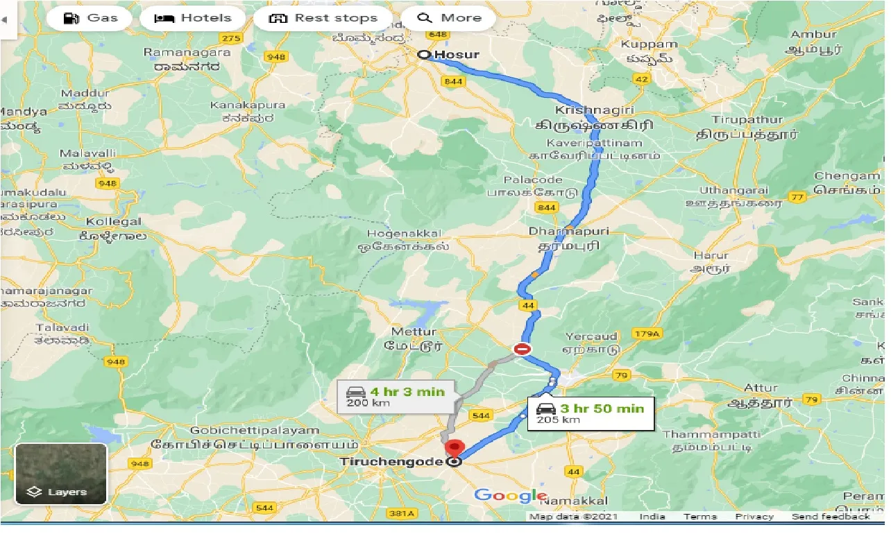 hosur-to-tiruchengode-one-way