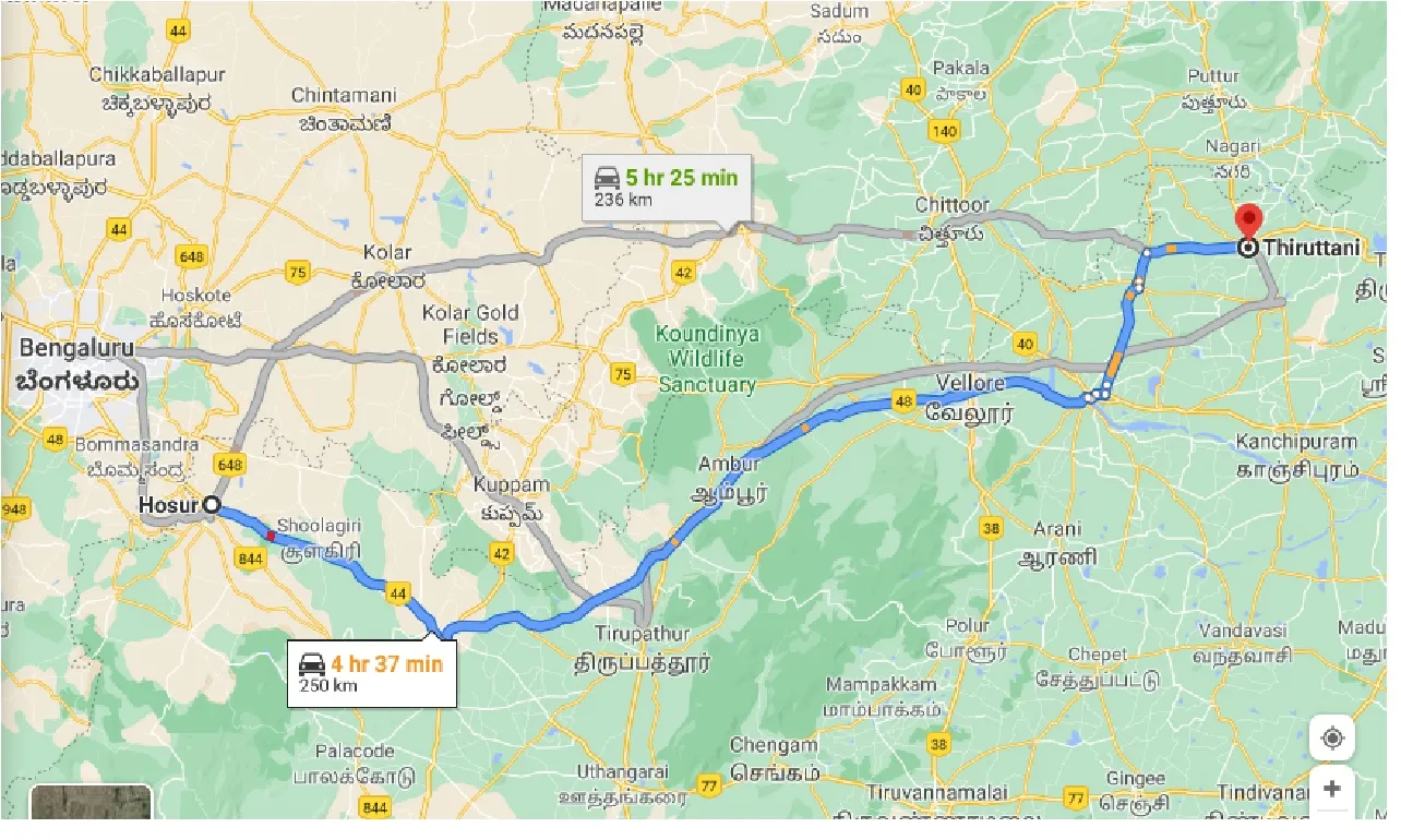 hosur-to-tiruttani-one-way