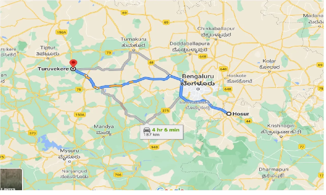 hosur-to-turuvekere-one-way