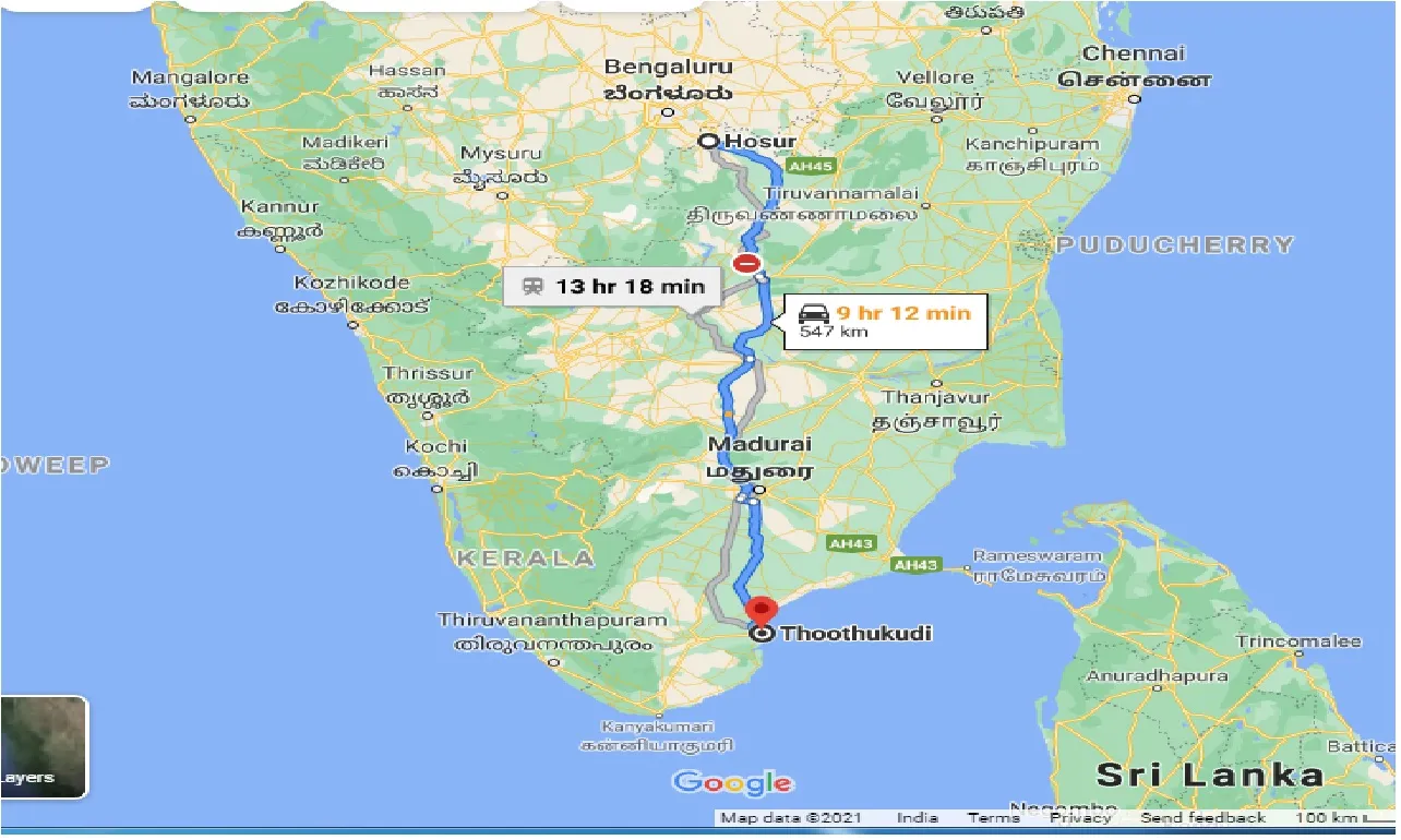 hosur-to-tuticorin-thoothukudi-one-way