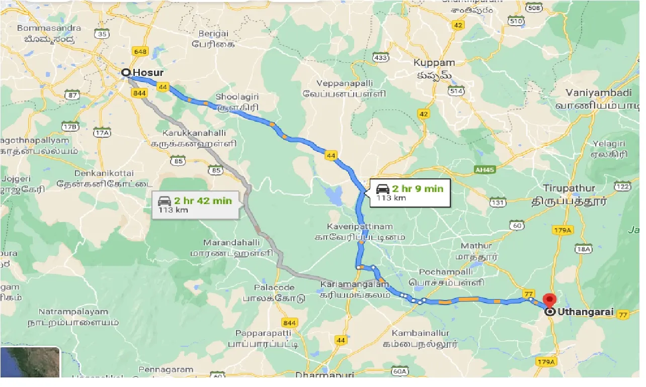 hosur-to-uthangarai-one-way