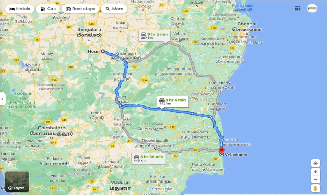 hosur-to-velankanni-round-trip