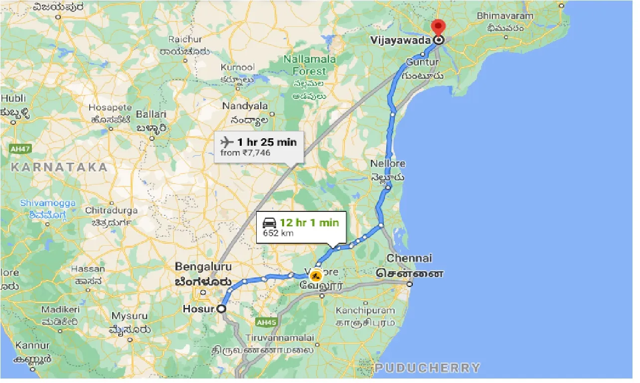 hosur-to-vijayawada-taxi