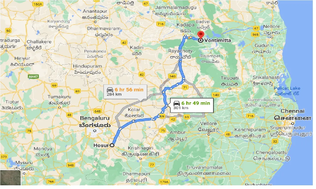 hosur-to-vontimitta-taxi