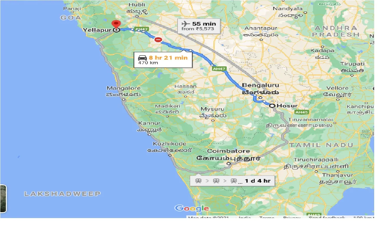 hosur-to-yellapur-one-way
