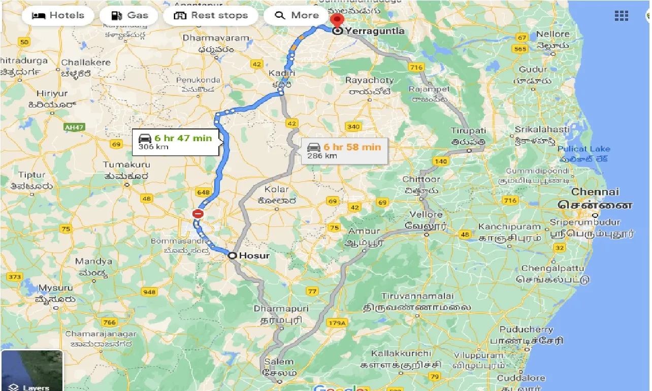 hosur-to-yerraguntla-taxi