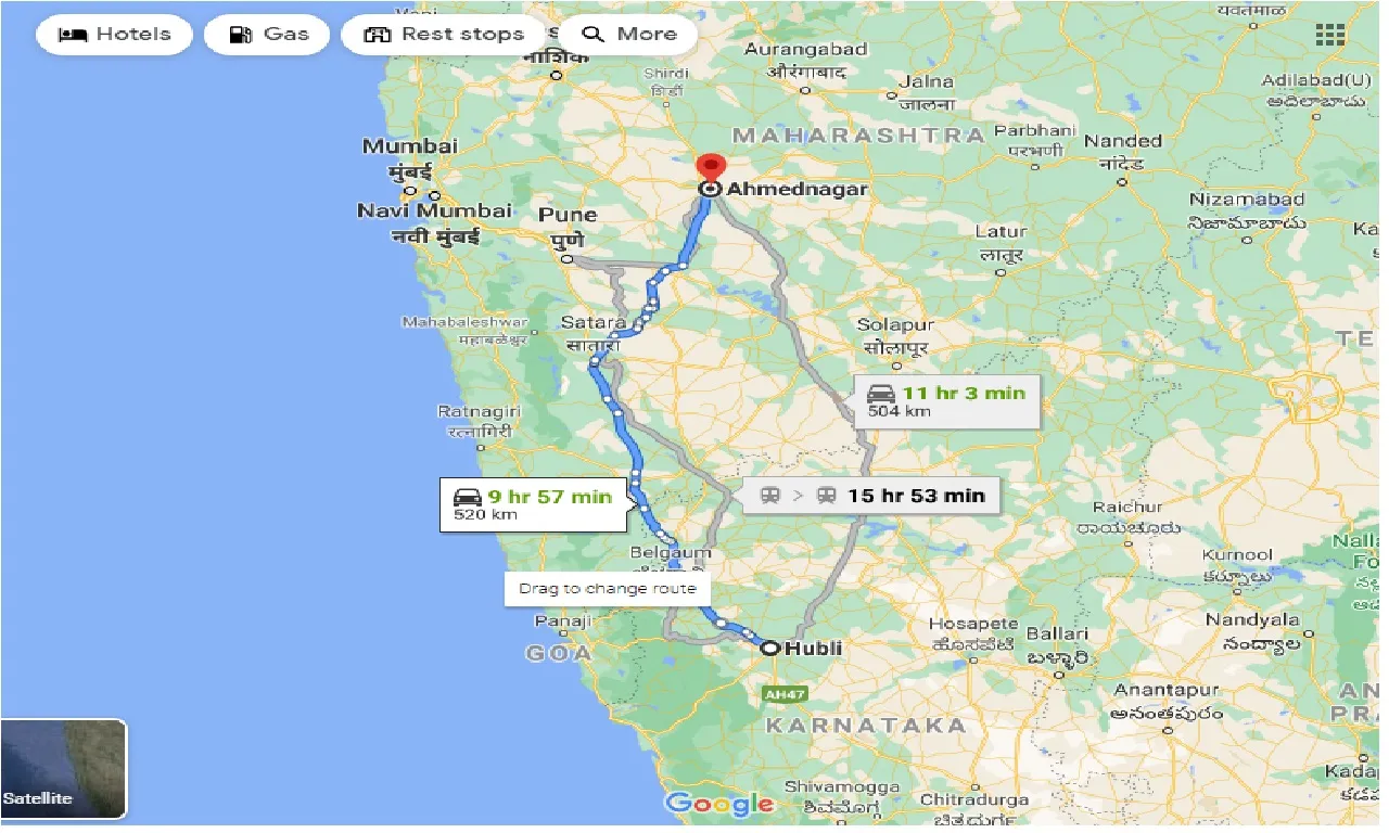 hubli-to-ahmednagar-one-way