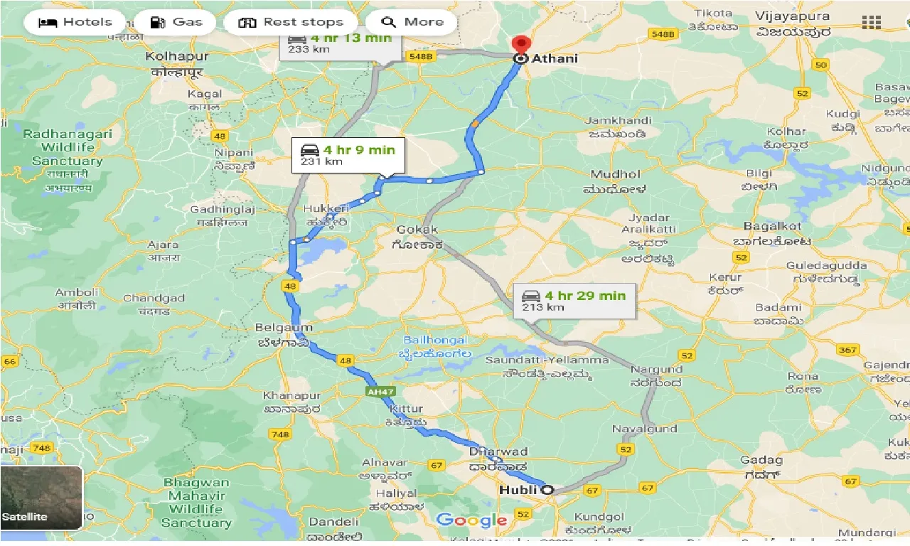 hubli-to-athani-one-way