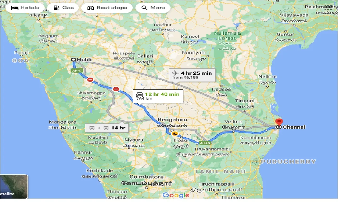 hubli-to-chennai-one-way