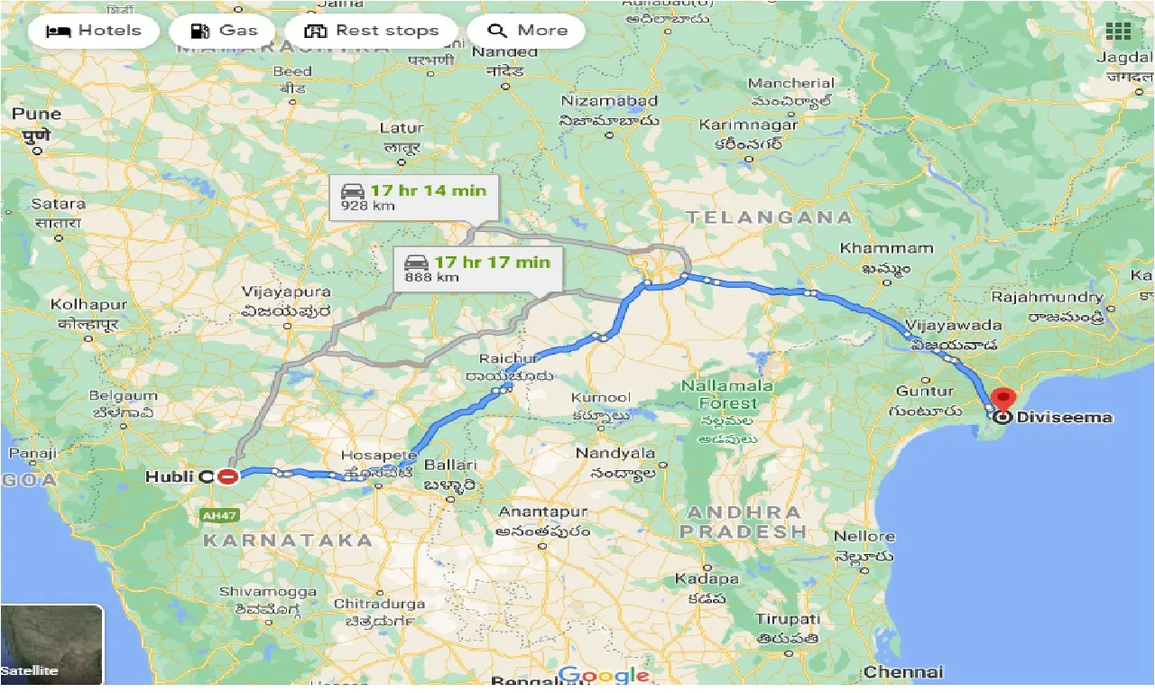 hubli-to-diviseema-one-way
