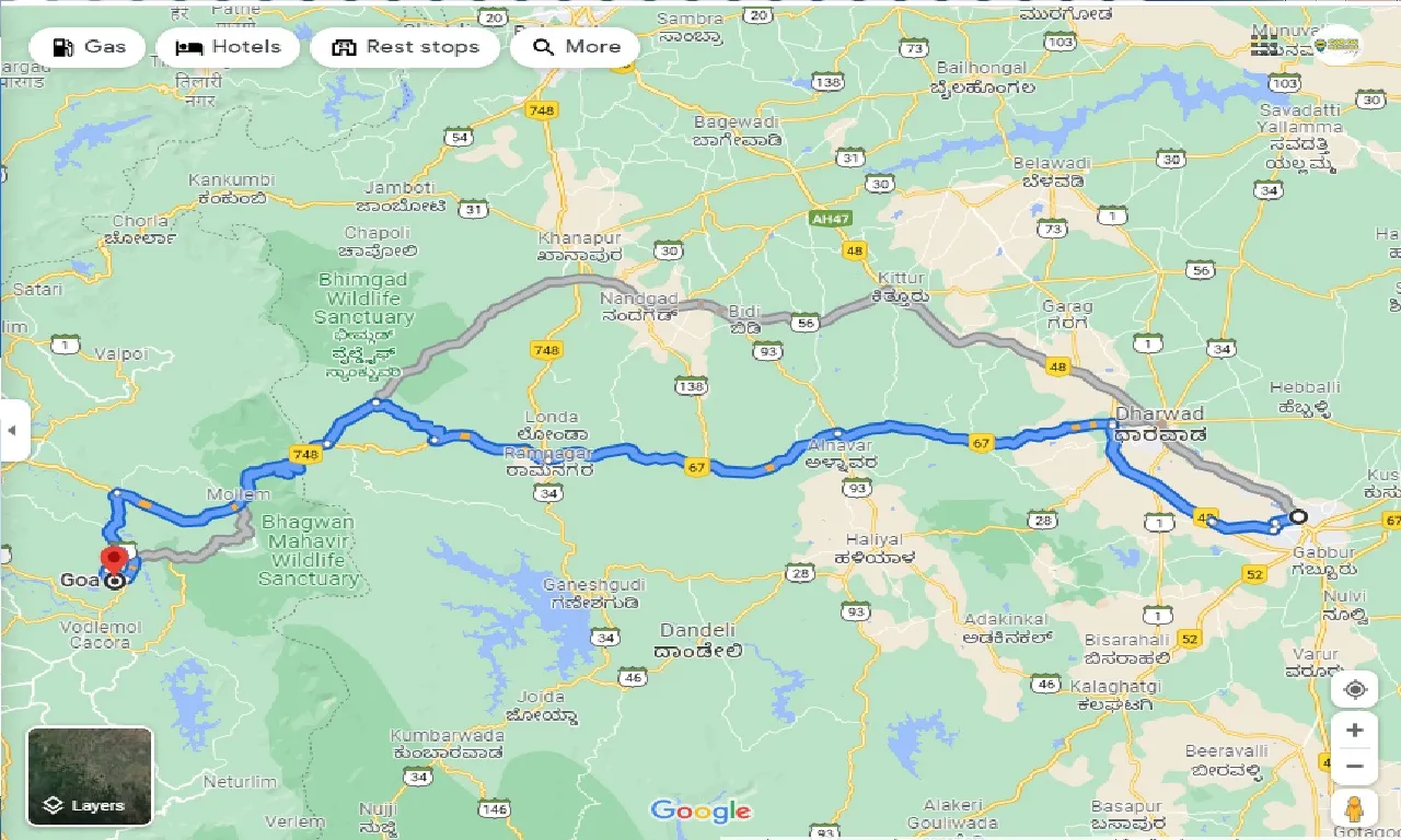 hubli-to-goa-one-way