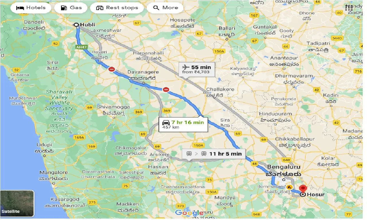 hubli-to-hosur-one-way
