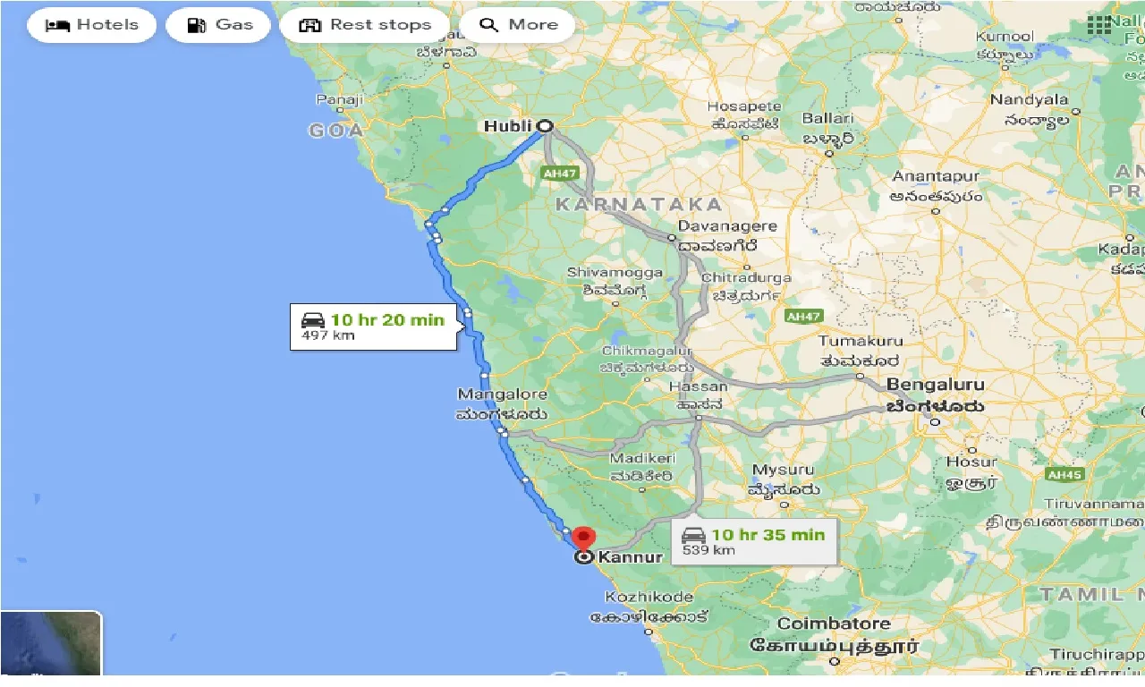 hubli-to-kannur-one-way