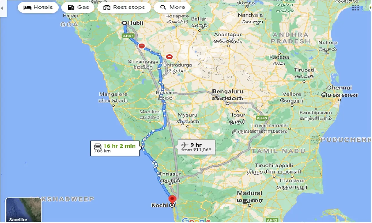 hubli-to-kochi-one-way