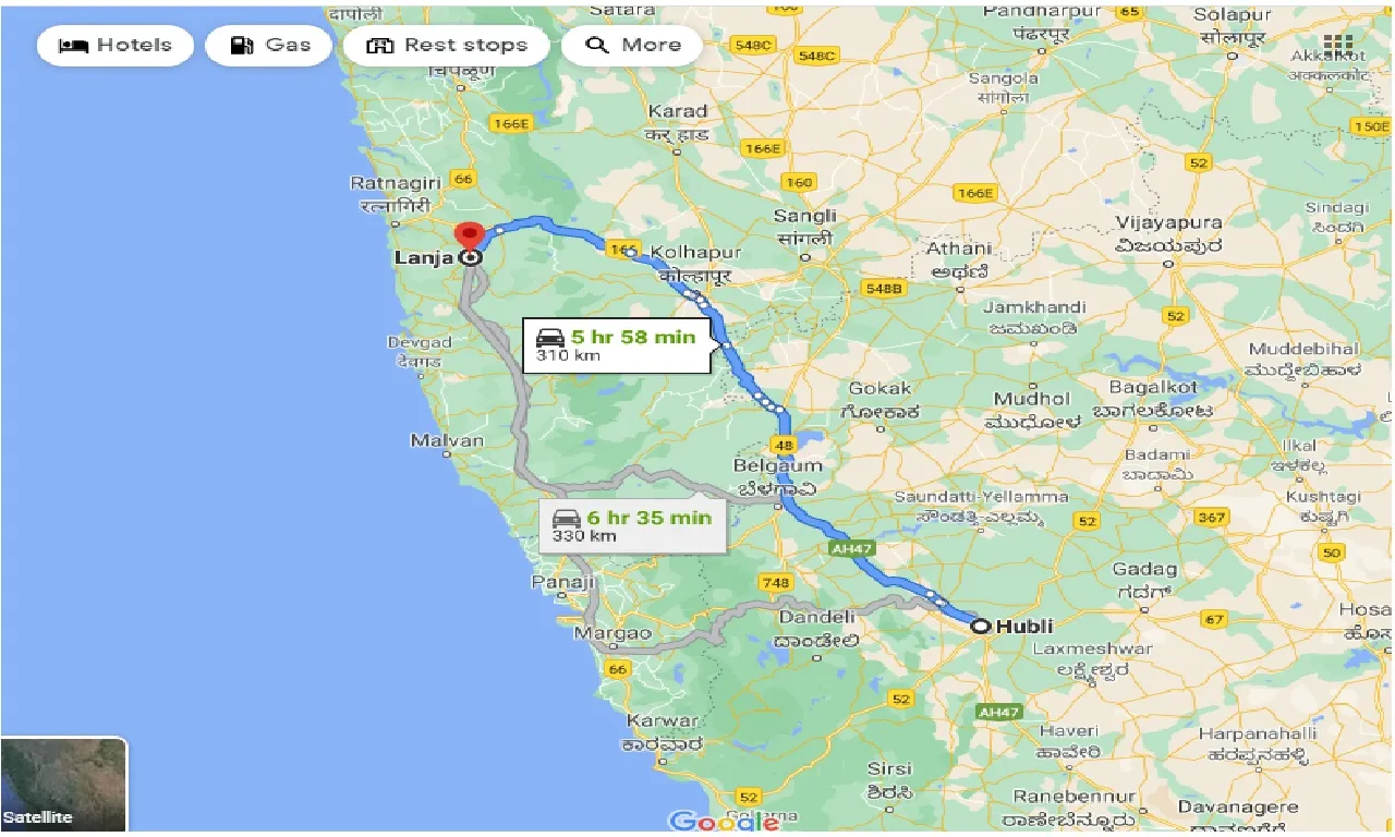hubli-to-lanja-one-way