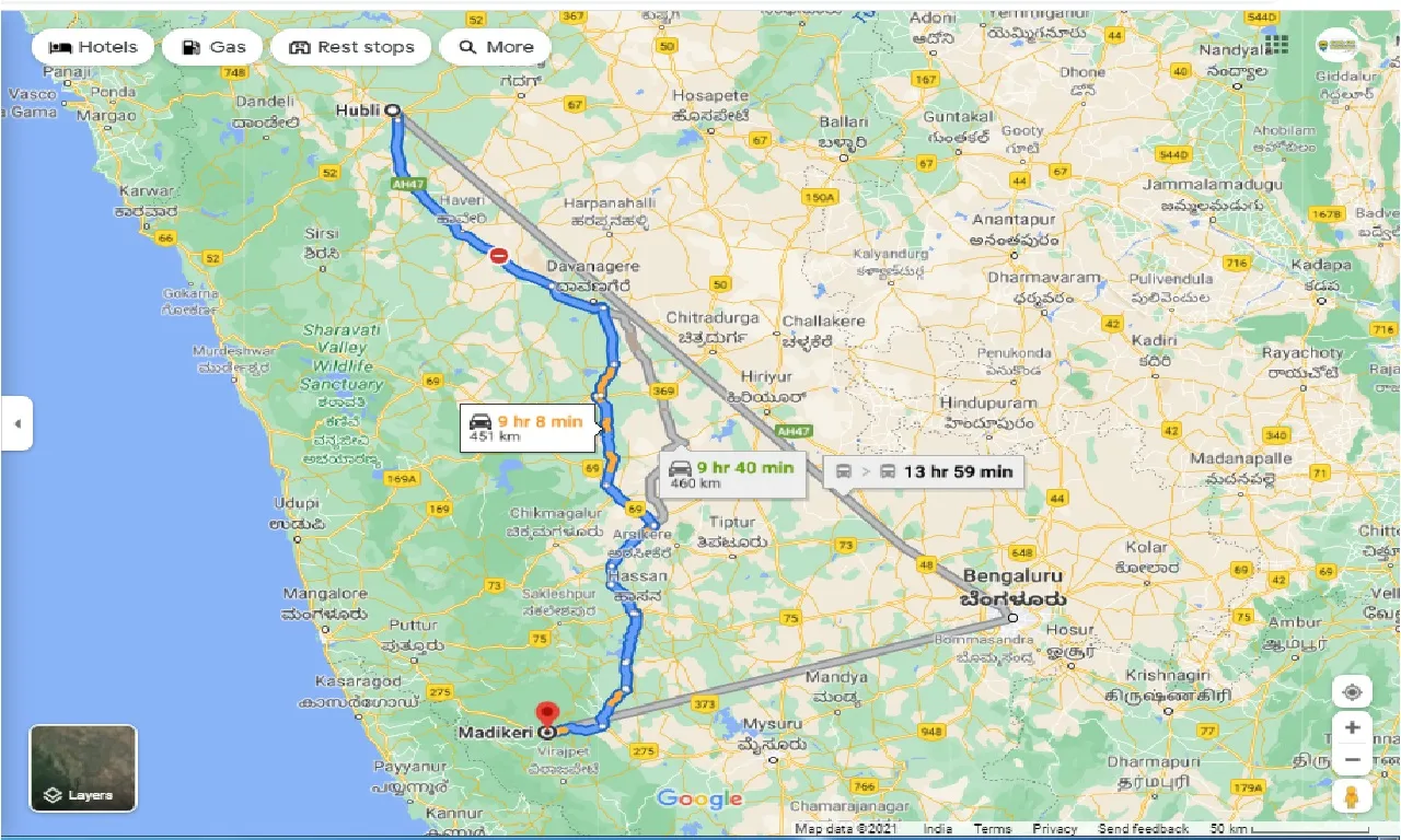 hubli-to-madikeri-one-way