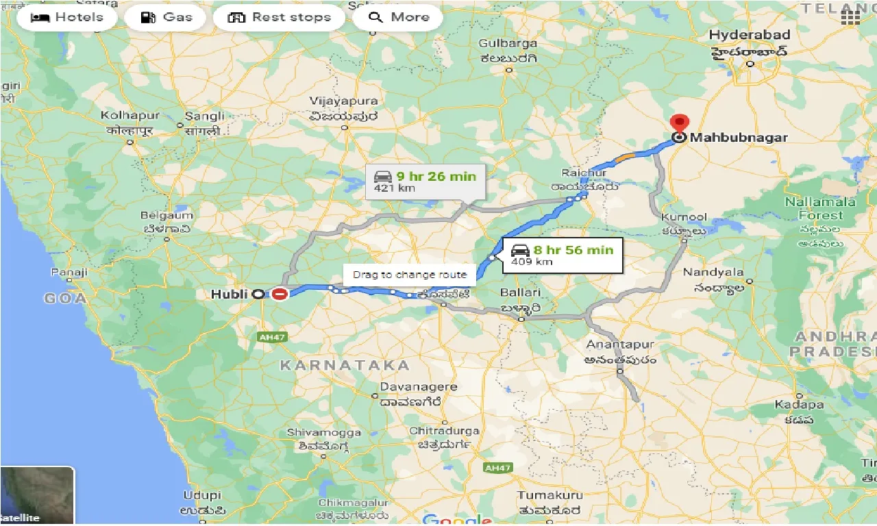 hubli-to-mahbubnagar-one-way