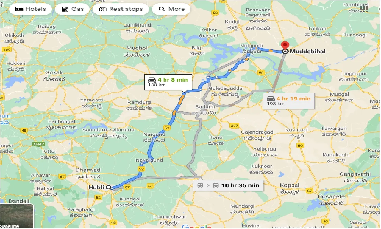 hubli-to-muddebihal-one-way