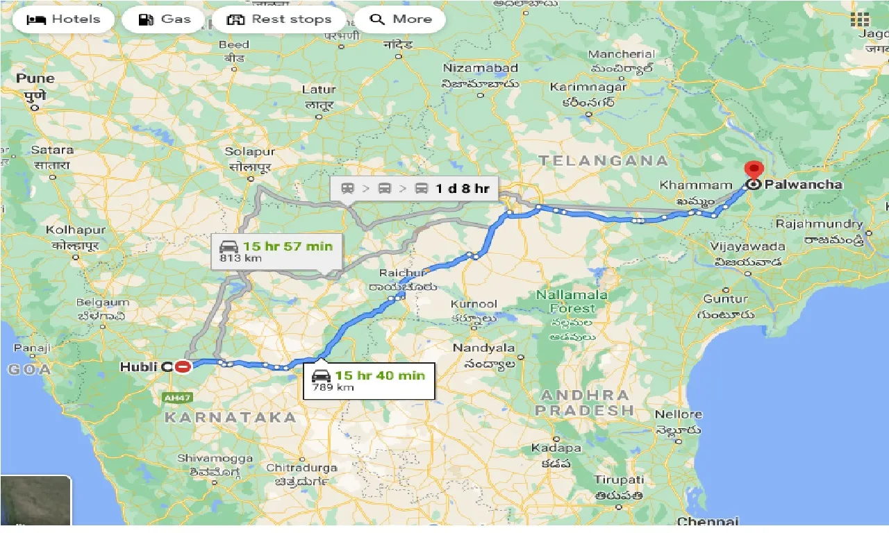hubli-to-palwancha-taxi