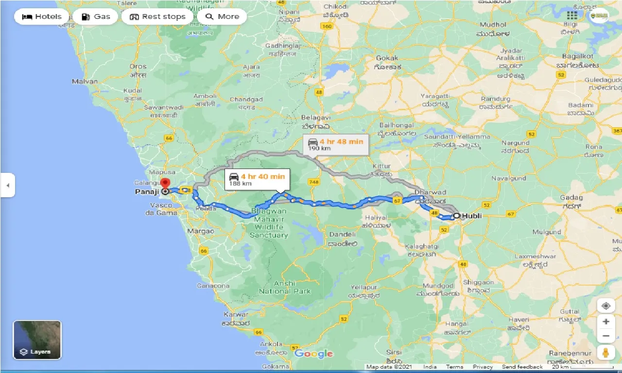 hubli-to-panjim-one-way