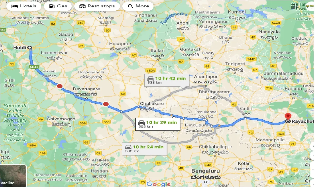 hubli-to-rayachoty-one-way