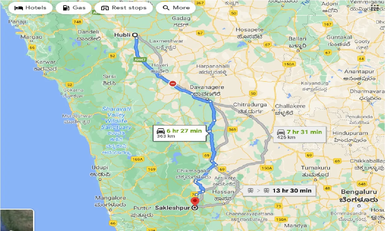 hubli-to-sakleshpur-taxi
