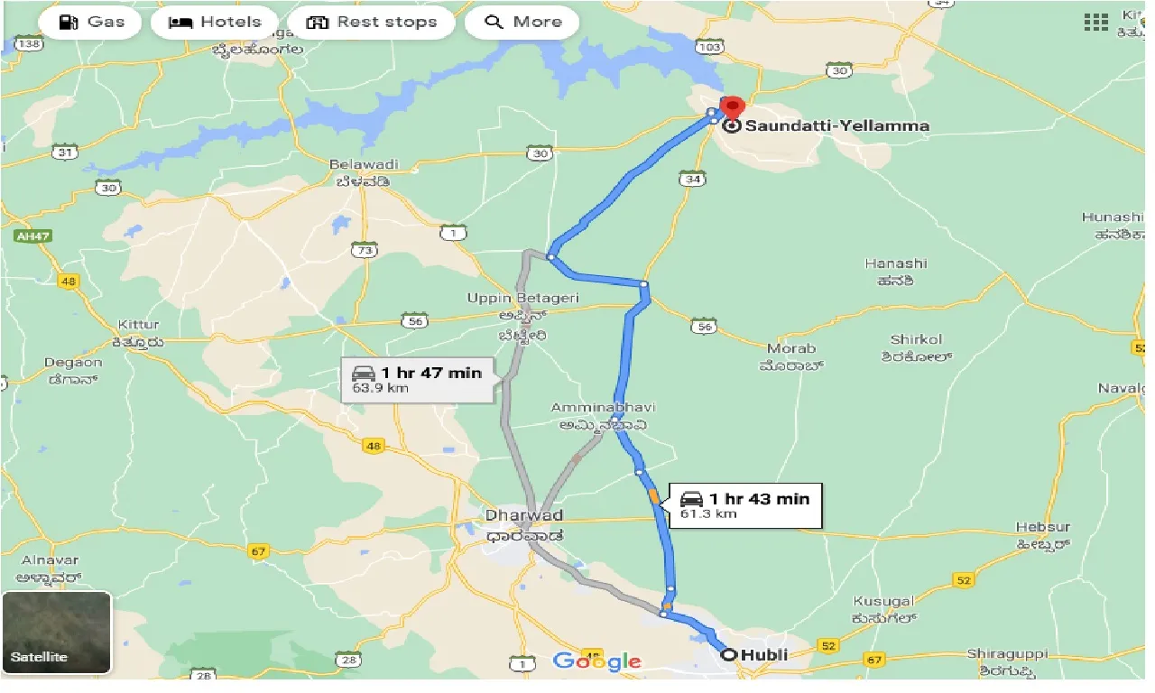 hubli-to-saundatti-yellamma-taxi