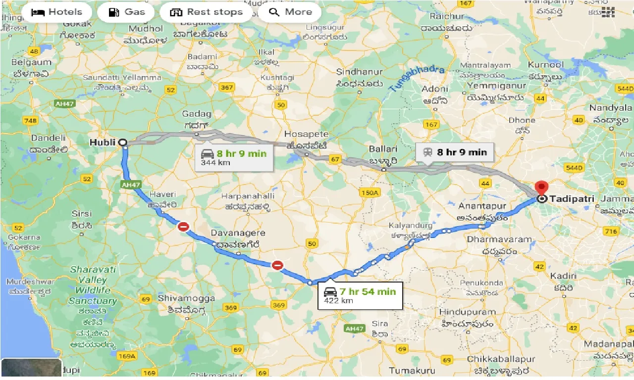 hubli-to-tadipatri-one-way