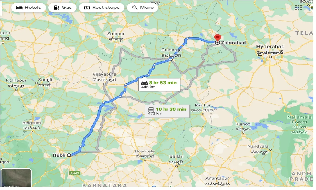 hubli-to-zahirabad-taxi