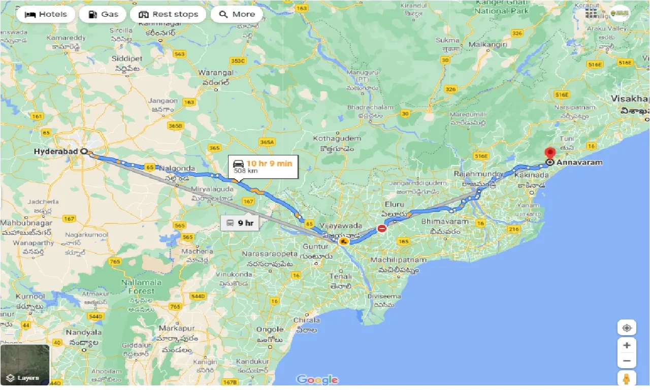hyderabad-to-annavaram-one-way