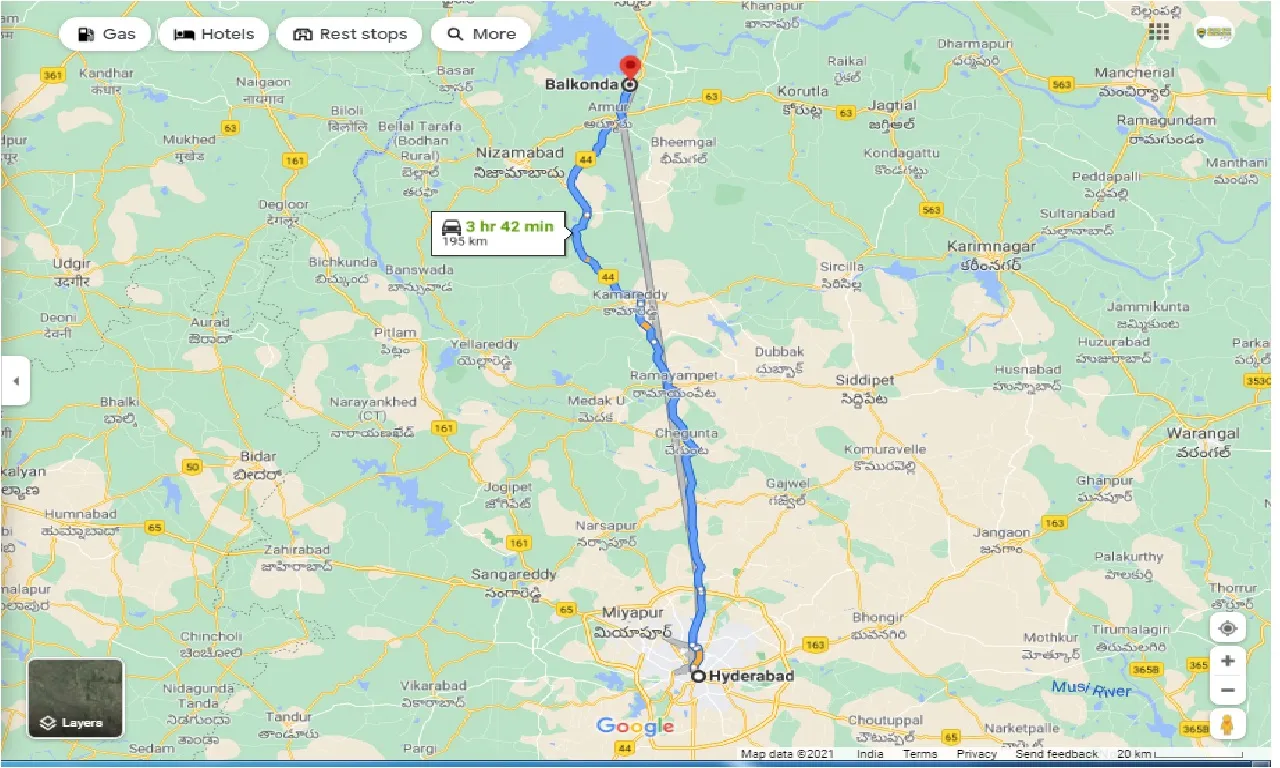 hyderabad-to-balkonda-round-trip